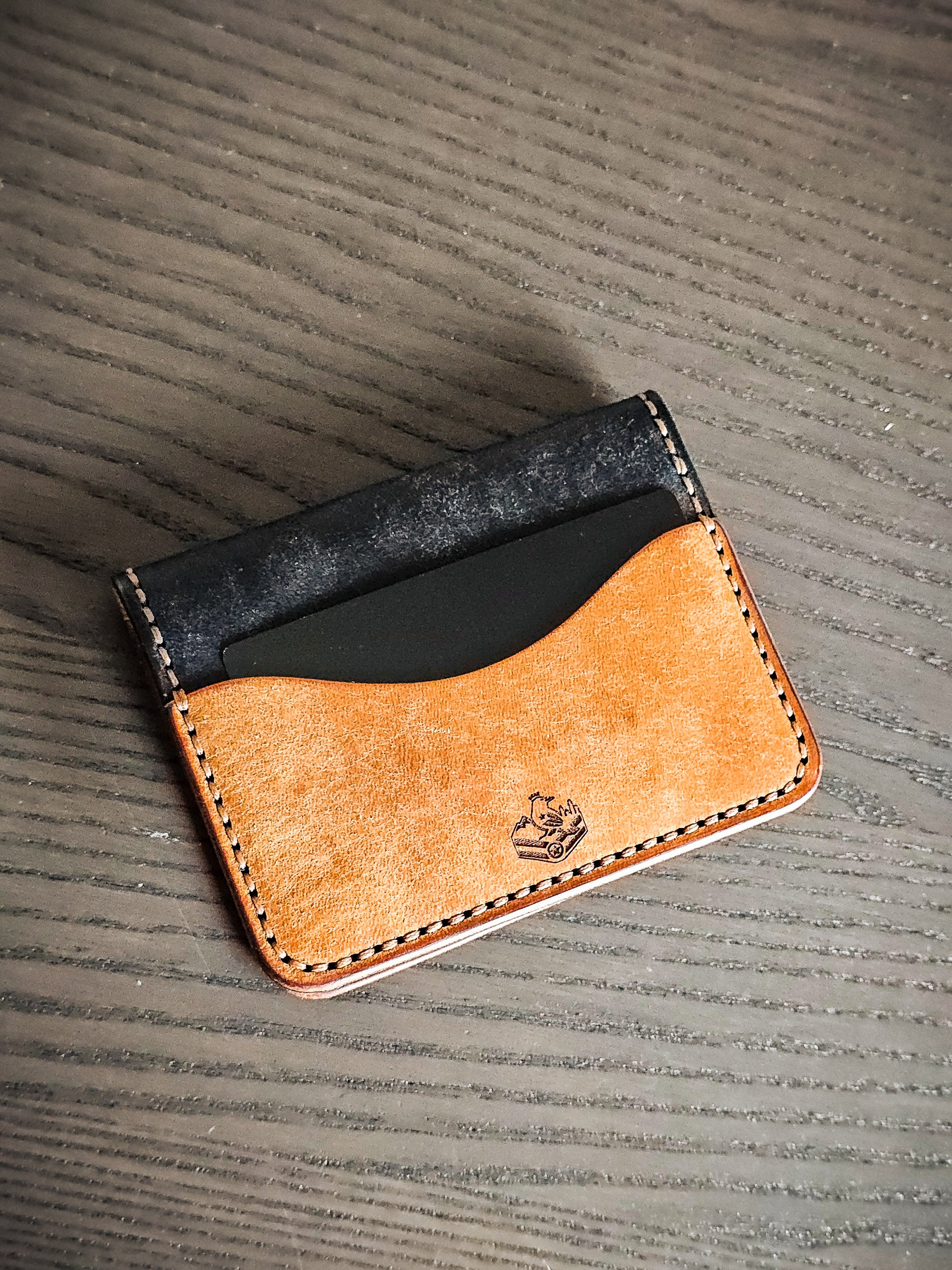 Westfield leather bifold wallet showing exterior flap construction